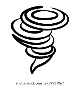 Hurricane Icon With Dooldles Handdrawn Style For Emergency Management