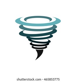 Hurricane icon in flat style isolated on white background. Weather symbol
