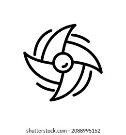 Hurricane Icon Line Style Vector Design Element