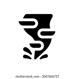 Icono de huracán sobre fondo blanco
