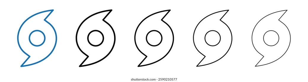 Hurricane icon Outline vector logo for web ui
