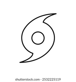 Icono de huracán. icono de línea delgada simple.