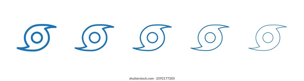 Hurricane icon Symbol collection thin outline set