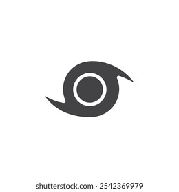 Hurricane icon Symbol mark in filled style
