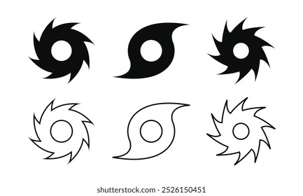 Hurricane icon. Hurricane symbol thine line collection. Vector Illustration