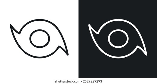 Hurricane icon in Thin line black color. flat simple vector symbols illustration.
