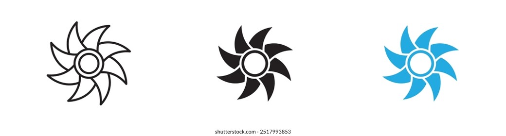 Hurricane icon thin line illustration