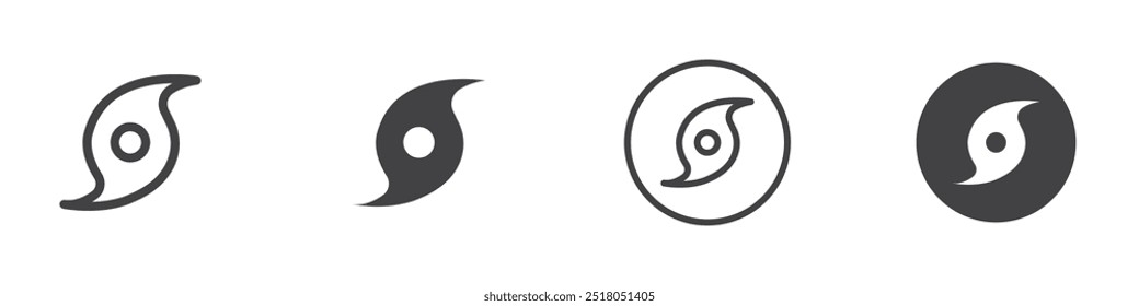 Hurricane icon thin line illustration