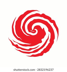 Hurricane icon vector illustration. Modern cyclone. symbol for weather apps and alerts. Red hurricane on white background.
