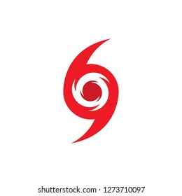 Hurricane Icon Vector, Modern Cyclone Symbol for Weather Apps and Alerts
