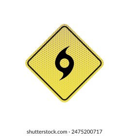 hurricane icon warning and information sign