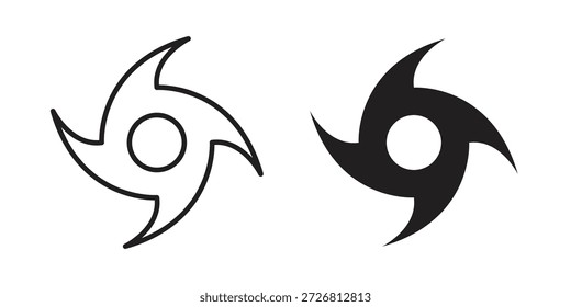 Hurrikan-Symbole, Vektorsammlung für Webdesigns. Flache Symbole
