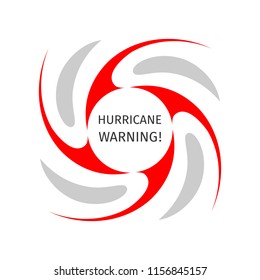 Hurricane indication. Graphic banner of hurricane warning. Icon, sign, symbol, indication of the hurricane, vortex, tornado