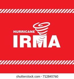 Hurricane Irma Red Safety Poster