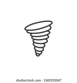 Hurricane line icon. Whirlwind linear style sign for mobile concept and web design. Tornado Wind, weather outline vector icon. Symbol, logo illustration. Vector graphics