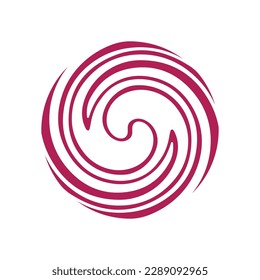 Símbolo del logotipo del huracán, ilustración del vector de icono abstracto