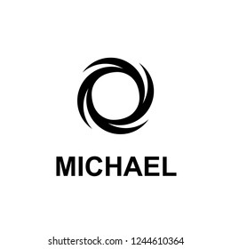 Hurricane Michael Warning Disaster Icon Vector Template.