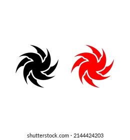 Hurricane on White Background Isolated Vector Template for Symbol, Logo, Icon
