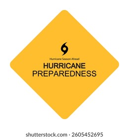 hurricane preparedness sign on sky background