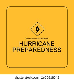 hurricane preparedness sign on sky background