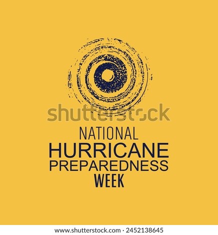 hurricane preparedness sign on white background
