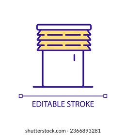 Hurricane shutter for door RGB color icon. House protection against typhoon. Strengthening doors. Isolated vector illustration. Simple filled line drawing. Editable stroke. Arial font used