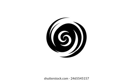 Hurricane sign, black isolated silhouette