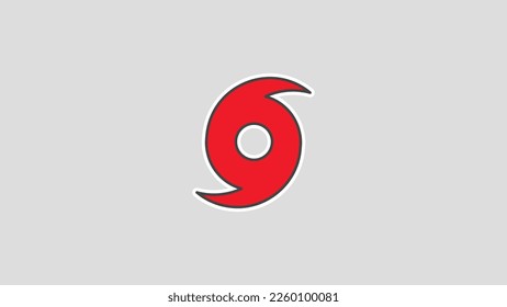 Hurricane symbol, abstract hurricane icon.