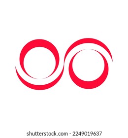 Símbolo de huracán. Icono de resumen. Logo de dos círculos. EPS vectorial 10