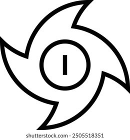 hurricane symbol icon. Thin linear style design isolated on white background