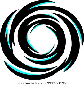 Hurricane Symbol Illustration Design Template, Hurricane icon abstrack. Suitable for Creative Industries, Technology, Multimedia, Entertainment, Vlog and game logo