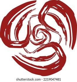 Hurrikan Symbol.abstraktes Symbol. Vektorgrafik 