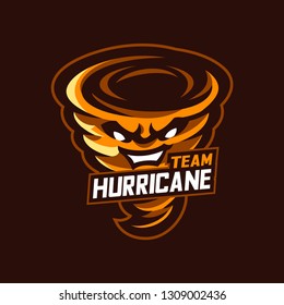 Hurricane Team - Mascot & E-sport Logo - All elements on this template are editable with vector software