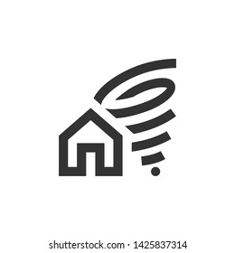 Hurricane vecor icon, monocolor symbol
