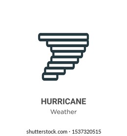 Hurricane vector icon on white background. Flat vector hurricane icon symbol sign from modern weather collection for mobile concept and web apps design.