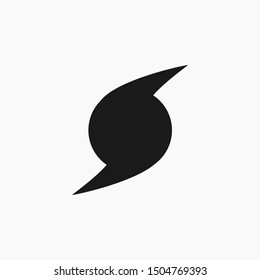 hurricane vector icon. storm warning the environmental weather global.