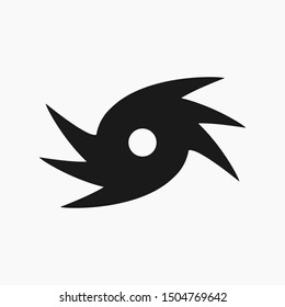 hurricane vector icon. storm warning the environmental weather global.