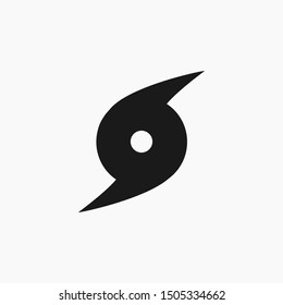hurricane vector icon. storm warning the environmental weather global.