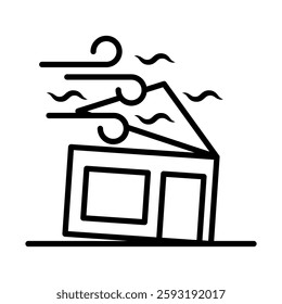 Hurricane Vector Line Icon Design