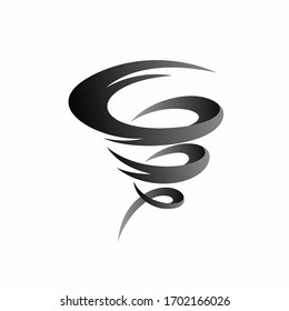 Logo del vector del huracán, diseño del logo meteorológico