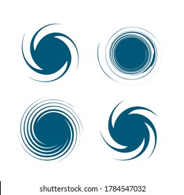 Hurricane vector set illustration on white background. Simple sign