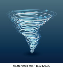 Icono de símbolo vector huracán. Tornado aislado. Icono del clima ciclón de desastre natural. Ilustración vectorial. Eps10