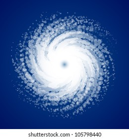 Hurricane - view from space. Vector.