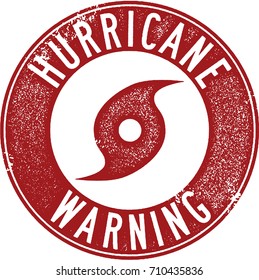 Hurricane Warning Severe Weather Stamp