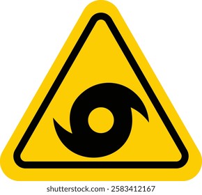 Hurricane Warning Sign. Hurricane Alert, traffic sign information vector illustration. isolated on white background
