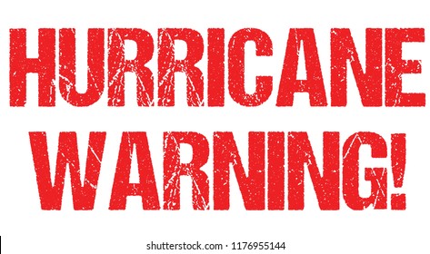 Hurricane warning sign weather storm cyclone breaking news paper banner