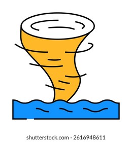 hurricane weather line icon vector. hurricane weather sign. isolated symbol illustration