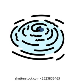 hurricane weather natural phenomena color icon vector. hurricane weather natural phenomena sign. isolated symbol illustration
