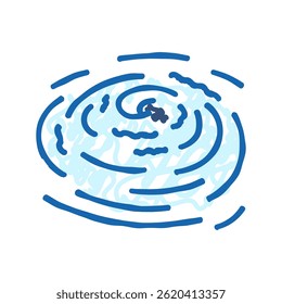 Orkaan Weer Natuurverschijnselen Doodle Icoon Sketch Vector. Orkaan Weer Natuurverschijnselen Teken. Geïsoleerde Symbool Illustratie