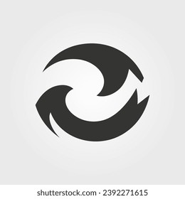 Hurricane-force winds icon - Simple Vector Illustration